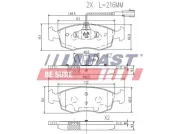 Bremsbelagsatz, Scheibenbremse Vorderachse FAST FT29083
