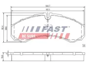 Bremsbelagsatz, Scheibenbremse Hinterachse FAST FT29121