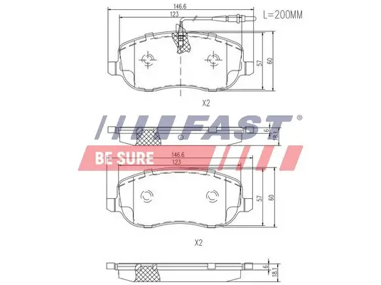 Bremsbelagsatz, Scheibenbremse FAST FT29128