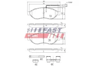 Bremsbelagsatz, Scheibenbremse Vorderachse FAST FT29130