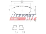 Bremsbelagsatz, Scheibenbremse Vorderachse FAST FT29156