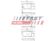 Bremsbelagsatz, Scheibenbremse Hinterachse FAST FT29161