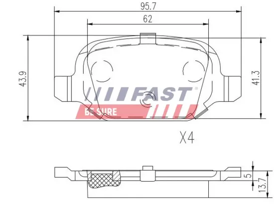 Starter 12 V 1,7 kW 1,7 kW FAST FT74251 Bild Starter 12 V 1,7 kW 1,7 kW FAST FT74251