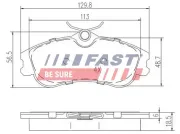 Bremsbelagsatz, Scheibenbremse Vorderachse FAST FT29516