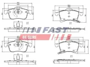 Bremsbelagsatz, Scheibenbremse Vorderachse FAST FT29526