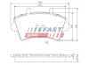 Bremsbelagsatz, Scheibenbremse Vorderachse FAST FT29540 Bild Bremsbelagsatz, Scheibenbremse Vorderachse FAST FT29540