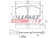 Bremsbelagsatz, Scheibenbremse Hinterachse FAST FT29544