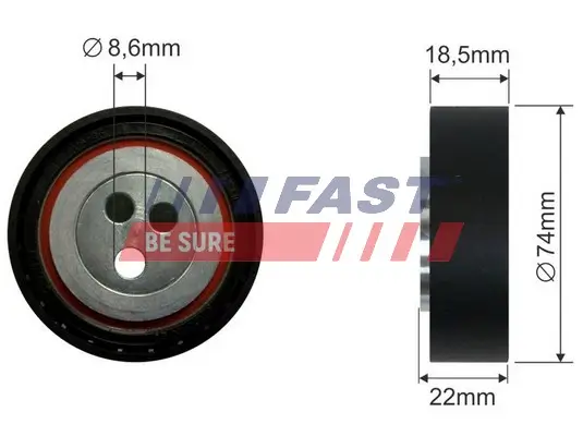 Spannrolle, Keilrippenriemen FAST FT44587 Bild Spannrolle, Keilrippenriemen FAST FT44587