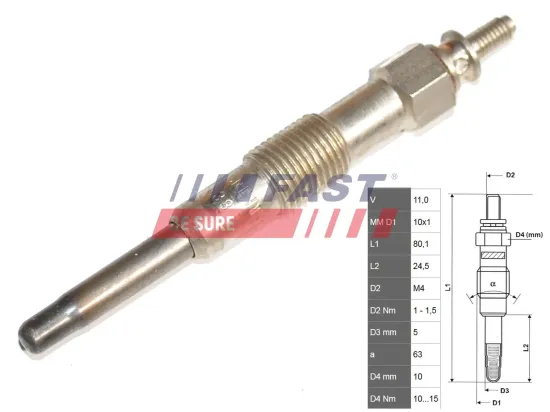 Glühkerze FAST FT82727 Bild Glühkerze FAST FT82727