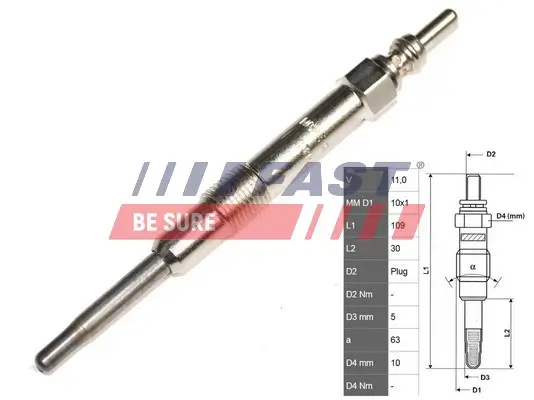 Glühkerze 11 V FAST FT82733 Bild Glühkerze 11 V FAST FT82733