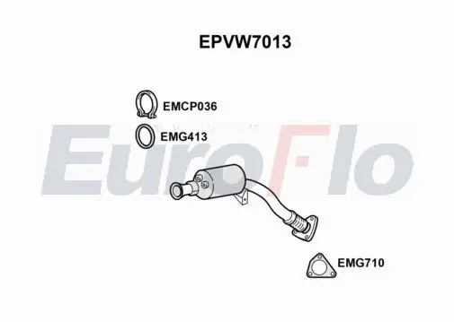 Ruß-/Partikelfilter, Abgasanlage EuroFlo EPVW7013 Bild Ruß-/Partikelfilter, Abgasanlage EuroFlo EPVW7013