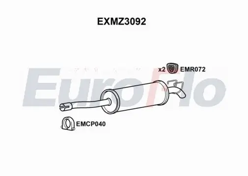 Dämpfereinsatz, Endschalldämpfer EuroFlo EXMZ3092 Bild Dämpfereinsatz, Endschalldämpfer EuroFlo EXMZ3092