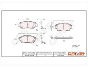 Bremsbelagsatz, Scheibenbremse Vorderachse Dr!ve+ DP1010.10.0018