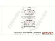 Bremsbelagsatz, Scheibenbremse Vorderachse Dr!ve+ DP1010.10.0026