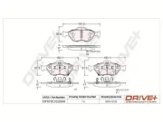 Bremsbelagsatz, Scheibenbremse Vorderachse Dr!ve+ DP1010.10.0044