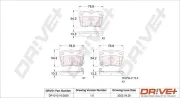 Bremsbelagsatz, Scheibenbremse Hinterachse Dr!ve+ DP1010.10.0050