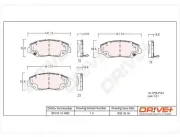 Bremsbelagsatz, Scheibenbremse Vorderachse Dr!ve+ DP1010.10.0052