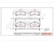 Bremsbelagsatz, Scheibenbremse Vorderachse Dr!ve+ DP1010.10.0053