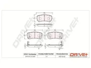 Bremsbelagsatz, Scheibenbremse Hinterachse Dr!ve+ DP1010.10.0059