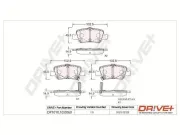 Bremsbelagsatz, Scheibenbremse Hinterachse Dr!ve+ DP1010.10.0060