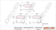 Bremsbelagsatz, Scheibenbremse Hinterachse Dr!ve+ DP1010.10.0116