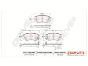 Bremsbelagsatz, Scheibenbremse Vorderachse Dr!ve+ DP1010.10.0192