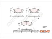 Bremsbelagsatz, Scheibenbremse Dr!ve+ DP1010.10.0198