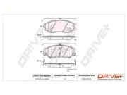 Bremsbelagsatz, Scheibenbremse Vorderachse Dr!ve+ DP1010.10.0200