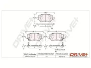 Bremsbelagsatz, Scheibenbremse Hinterachse Dr!ve+ DP1010.10.0210