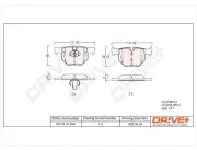 Bremsbelagsatz, Scheibenbremse Hinterachse Dr!ve+ DP1010.10.0341
