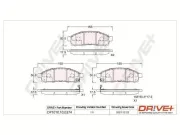 Bremsbelagsatz, Scheibenbremse Vorderachse Dr!ve+ DP1010.10.0374