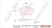 Bremsbelagsatz, Scheibenbremse Hinterachse Dr!ve+ DP1010.10.0469