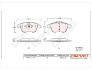 Bremsbelagsatz, Scheibenbremse Vorderachse Dr!ve+ DP1010.10.0514