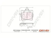 Bremsbelagsatz, Scheibenbremse Hinterachse Dr!ve+ DP1010.10.0858