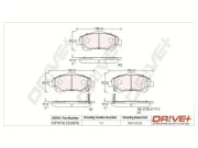 Bremsbelagsatz, Scheibenbremse Vorderachse Dr!ve+ DP1010.10.0876