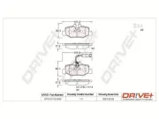 Bremsbelagsatz, Scheibenbremse Hinterachse Dr!ve+ DP1010.10.0898