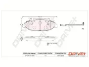 Bremsbelagsatz, Scheibenbremse Vorderachse Dr!ve+ DP1010.10.0899