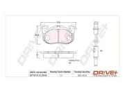 Bremsbelagsatz, Scheibenbremse Hinterachse Dr!ve+ DP1010.10.0945