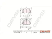 Bremsbelagsatz, Scheibenbremse Hinterachse Dr!ve+ DP1010.10.0959