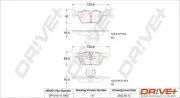 Bremsbelagsatz, Scheibenbremse Hinterachse Dr!ve+ DP1010.10.1063