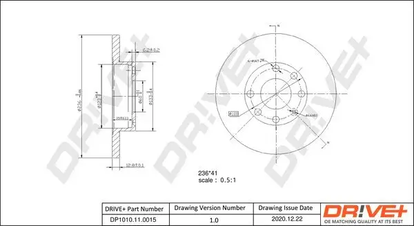 Bremsscheibe Dr!ve+ DP1010.11.0015