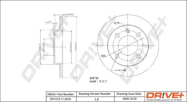 Bremsscheibe Dr!ve+ DP1010.11.0018