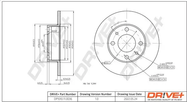 Bremsscheibe Dr!ve+ DP1010.11.0036