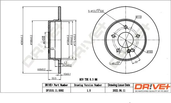 Bremsscheibe Dr!ve+ DP1010.11.0092