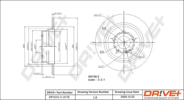 Bremsscheibe Dr!ve+ DP1010.11.0179