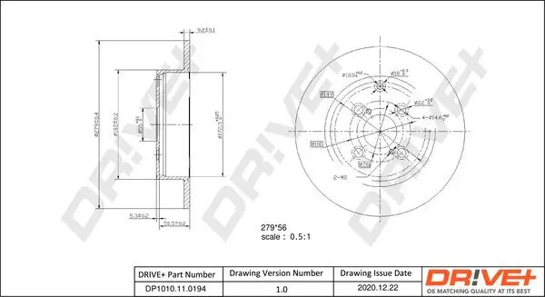 Bremsscheibe Dr!ve+ DP1010.11.0194