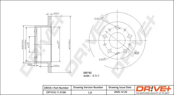 Bremsscheibe Dr!ve+ DP1010.11.0196