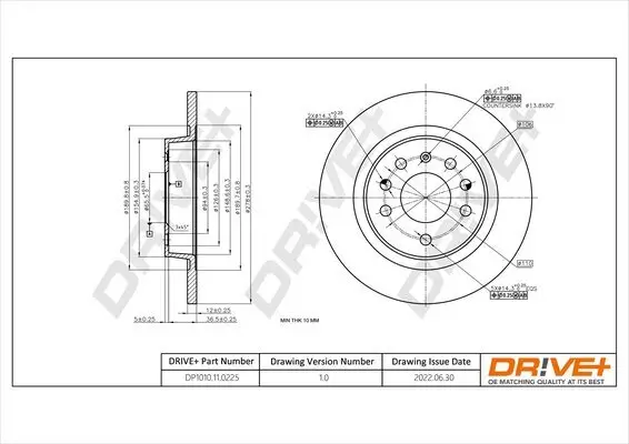 Bremsscheibe Hinterachse Dr!ve+ DP1010.11.0225