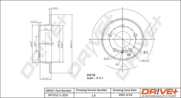 Bremsscheibe Dr!ve+ DP1010.11.0231