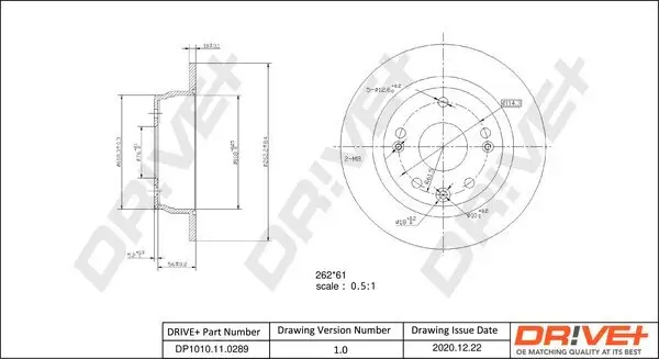 Bremsscheibe Hinterachse Dr!ve+ DP1010.11.0289